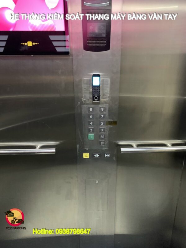 Giải pháp lắp đặt kiểm soát phân tầng thang máy bằng vân tay