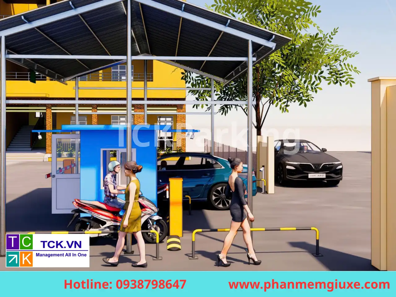 hệ thống bãi xe thông minh thông minh tại các bệnh viện 3d